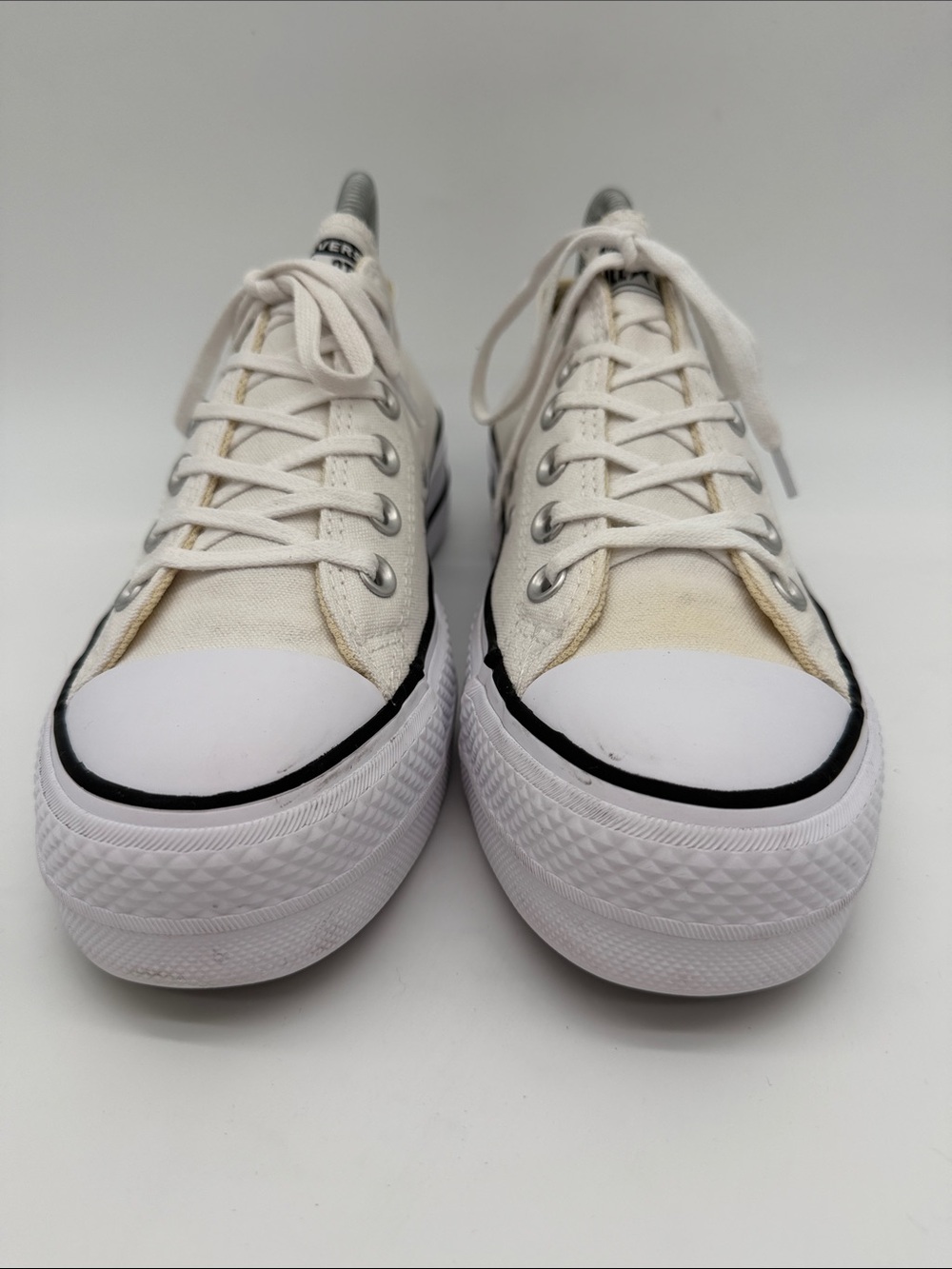 Converse Chuck Taylor All Star White Lift Low Platform Womens 8 Sneakers 560251F - Picture 6 of 16